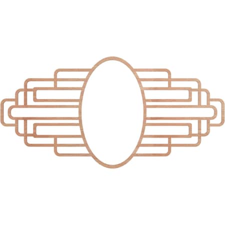 Ekena Millwork Elizabeth Wood Fretwork Prcd Ceiling Medallion, Cherry, 28"W x 14"H x 7 3/4"IW x 13 1/4"IH x 3/8"T CMWP28X14X0375EBCH
